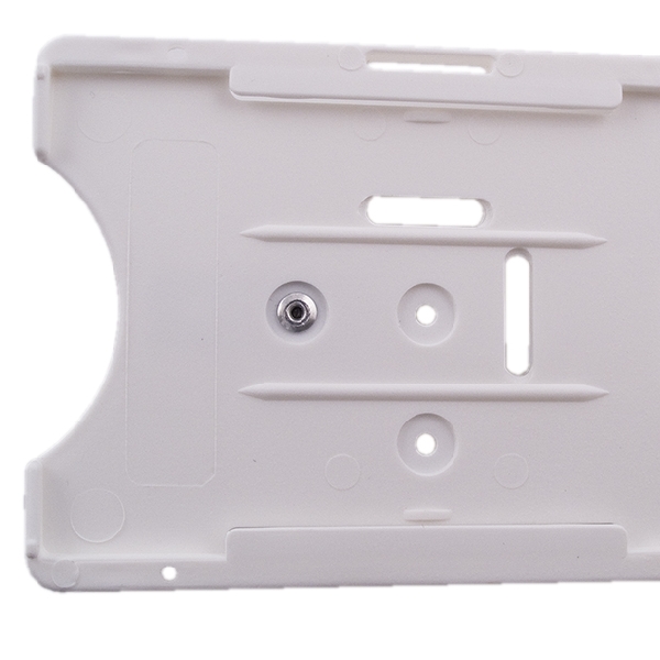 Kortholder Safebadge hvit, vertikal
