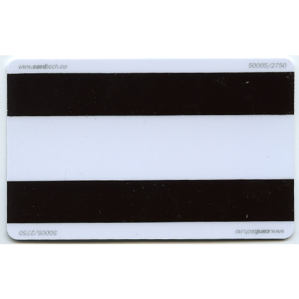 Plastkort hvite med 2x magnetstripe (HiCo2750 x HiCo2750)