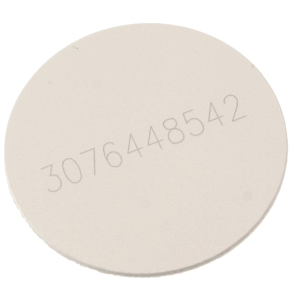 Sticker Mifare 1k 30 mm hvit med serienummer